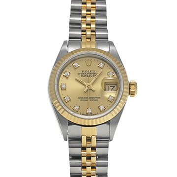 ロレックス デイトジャスト 69173G シャンパン/ダイヤモンド レディース 時計 【中古】【wristwatch】