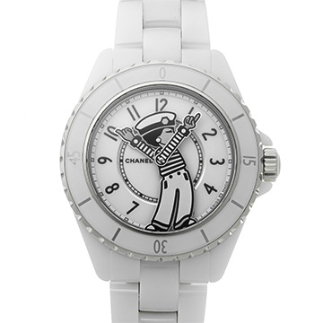 シャネル マドモアゼル J12 ラ パウザ 38MM H7481 ホワイトラッカー メンズ 時計 【中古】【wristwatch】