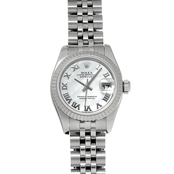 ロレックス レディ デイトジャスト 26 179174NR ホワイトシェル レディース 時計 【中古】【wristwatch】