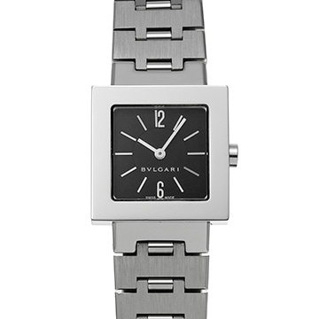 ブルガリ クアドラード SQ22SLS ブラック レディース 時計 【中古】【wristwatch】