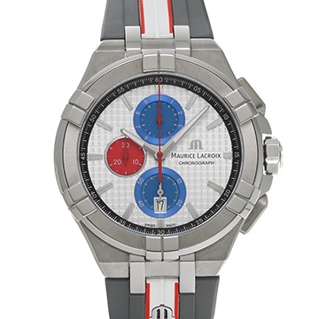 モーリス ラクロア アイコン クロノグラフ マヒンドラ・レーシング スペシャル エディション AI1018-TT031-130-2 シルバー メンズ 時計 【中古】【wristwatch】