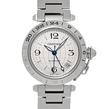 カルティエ パシャ C メリディアン GMT W31078M7 シルバー ユニセックス 時計 【中古】【wristwatch】