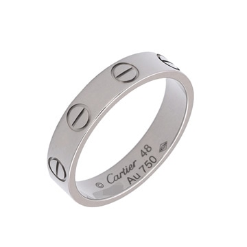 カルティエ ミニラブリング #58 シルバー K18ホワイトゴールド WG レディース ジュエリー 【中古】【jewelry】