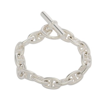 エルメス シェーヌダンクル ブレスレット MM 15コマ シルバー シルバー925 ユニセックス ジュエリー 【中古】【jewelry】