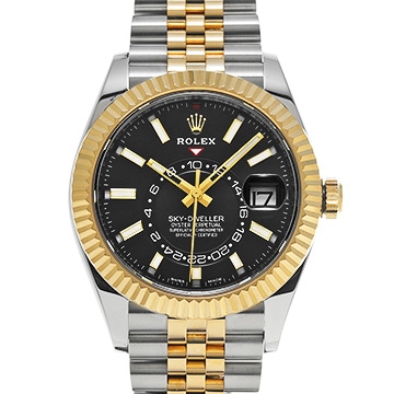 ロレックス スカイドゥエラー 326933 ブライトブラック メンズ 時計 【中古】【wristwatch】
