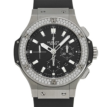 ウブロ ビッグバン スチール ダイヤモンド 301.SX.1170.RX.1104 ブラック メンズ 時計 【中古】【wristwatch】