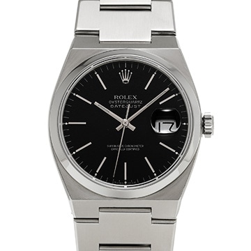 ロレックス オイスタークォーツ デイトジャスト 17000 ブラック メンズ 時計 【中古】【wristwatch】