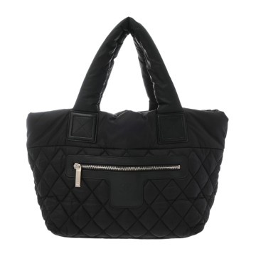 シャネル コココクーン トート PM ブラック ナイロン レディース バッグ 【中古】【bag】