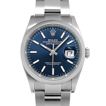 ロレックス デイトジャスト 36 126200 ブライトブルー メンズ 時計 【中古】【wristwatch】