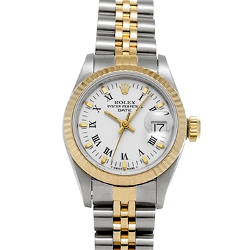 ロレックス デイトジャスト 69173 ホワイト レディース 時計 【中古】【wristwatch】