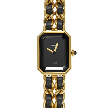 シャネル プルミエール M H0001 ブラック レディース 時計 【中古】【wristwatch】