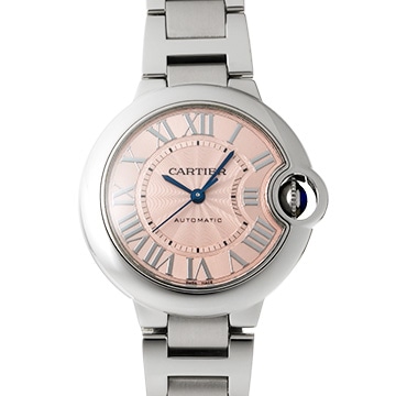 カルティエ バロン ブルー 33mm W6920100 ピンク ユニセックス 時計 【中古】【wristwatch】