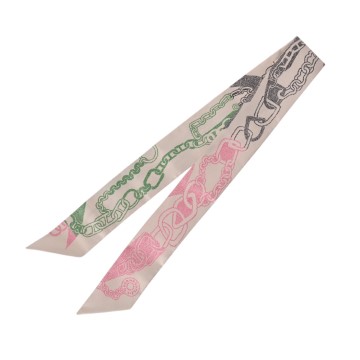 エルメス ツイリー BOUCLES ET MAILLONS マルチカラー 064367S シルク100％ レディース 【新品】【other】