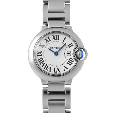 カルティエ バロンブルー ドゥ カルティエ 28mm W69010Z4 シルバー レディース 時計 【中古】【wristwatch】