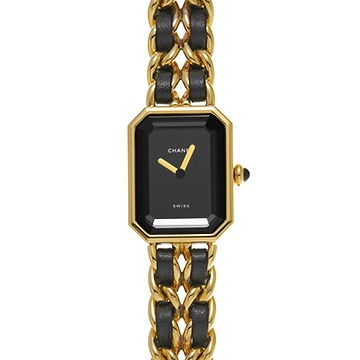 シャネル プルミエール M H0001 ブラック レディース 時計 【中古】【wristwatch】