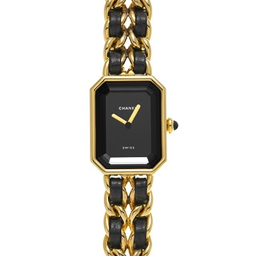 シャネル プルミエール M H0001 ブラック レディース 時計 【中古】【wristwatch】