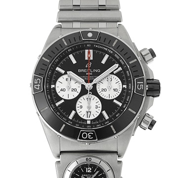 ブライトリング スーパー クロノマット B01 44 AB0136251B1A2 ブラック/シルバー メンズ 時計 【中古】【wristwatch】