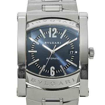 ブルガリ アショーマ AA48S ブルーグレー メンズ 時計 【中古】【wristwatch】