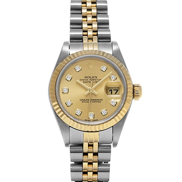 ロレックス デイトジャスト 79173G シャンパン/ダイヤモンド レディース 時計 【中古】【wristwatch】