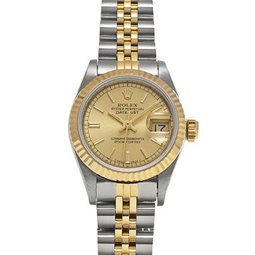 ロレックス デイトジャスト  69173 シャンパン レディース 時計 【中古】【wristwatch】