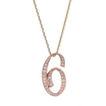 ノンブル No.8 ネックレス 0.46ct ゴールド K18ピンクゴールド PG レディース ジュエリー 【中古】【jewelry】