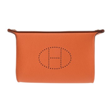 エルメス ヴィドポッシュ オレンジ トゴ ユニセックス バッグ 【未使用】【bag】