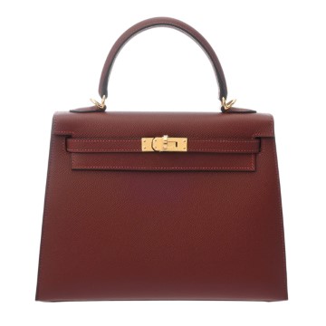 エルメス ケリー25 外縫い 2WAY ルージュアッシュ ヴォーエプソン レディース バッグ 【新品】【bag】