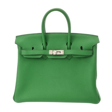 エルメス バーキン 25 ヴェルソ バンブー/キャラメル トゴ レディース バッグ 【中古】【bag】