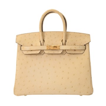 エルメス バーキン 25 ナタ オーストリッチ レディース バッグ 【中古】【bag】