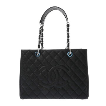シャネル マトラッセ GST ブラック A50995 キャビアスキン レディース バッグ 【中古】【bag】