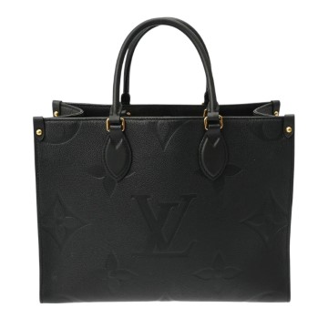 ルイ ヴィトン モノグラムアンプラント オンザゴー MM ノワール M45595 レザー ユニセックス バッグ 【中古】【bag】
