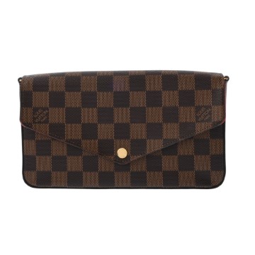 ルイ ヴィトン ダミエ ポシェットフェリシー セリーズレッド N40492 ダミエキャンバス レディース バッグ 【中古】【bag】