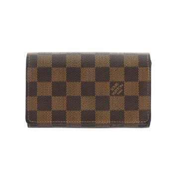 ルイ ヴィトン ダミエ ポルトモネ ビエ トレゾール ブラウン N61730 ダミエキャンバス レディース 財布 【中古】【purse】