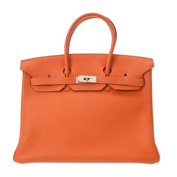 エルメス バーキン 35 オレンジ トゴ ユニセックス バッグ 【中古】【bag】