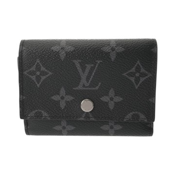 ルイ ヴィトン モノグラムエクリプス ヴィクターウォレット ブラック M12598 レザー メンズ 財布 【中古】【purse】