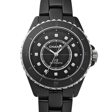 シャネル J12 キャリバー12.1 38MM H5702 ブラックラッカー/ダイヤモンド メンズ 時計 【中古】【wristwatch】
