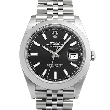 ロレックス デイトジャスト 41 126300 ブライトブラック メンズ 時計 【新品】【wristwatch】