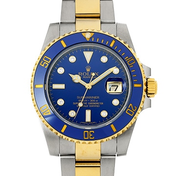 ロレックス サブマリーナ デイト 116613GLB ブルー/ダイヤモンド メンズ 時計 【中古】【wristwatch】