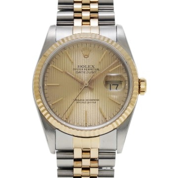ロレックス デイトジャスト 36 16233 シャンパンタペストリー メンズ 時計 【中古】【wristwatch】