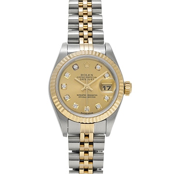 ロレックス デイトジャスト 79173G シャンパン/ダイヤモンド レディース 時計 【中古】【wristwatch】