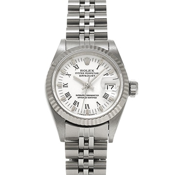 ロレックス デイトジャスト 69174 ホワイト レディース 時計 【中古】【wristwatch】