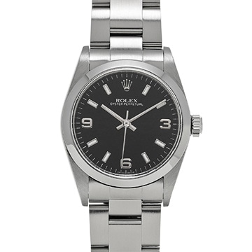 ロレックス オイスターパーペチュアル 77080 ブラック ユニセックス 時計 【中古】【wristwatch】