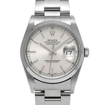 ロレックス デイトジャスト 16200 シルバー メンズ 時計 【中古】【wristwatch】