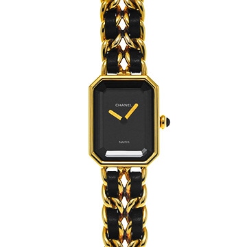 シャネル プルミエール M H0001 ブラック レディース 時計 【中古】【wristwatch】