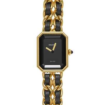 シャネル プルミエール M H0001 ブラック レディース 時計 【中古】【wristwatch】