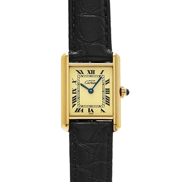 カルティエ マストタンク ヴェルメイユ SM W1003154 アイボリー レディース 時計 【中古】【wristwatch】