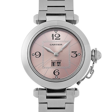 カルティエ パシャC ビッグデイト W31058M7 ピンク ユニセックス 時計 【中古】【wristwatch】
