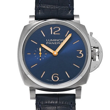 パネライ ルミノール ドゥエ 3デイズ チタニオ PAM00728 ブルー メンズ 時計 【中古】【wristwatch】