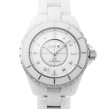 シャネル J12 ピンクライト 世界限定1200本 H4864 ホワイト/ダイヤモンド レディース 時計 【中古】【wristwatch】