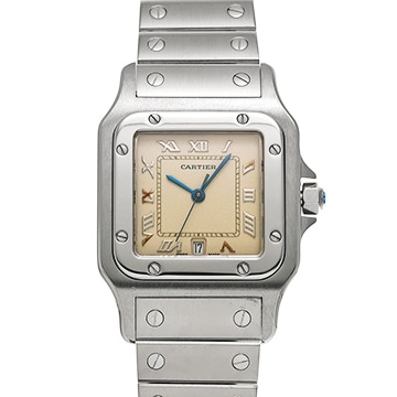 カルティエ サントス ガルベ W20025D6 アイボリー メンズ 時計 【中古】【wristwatch】